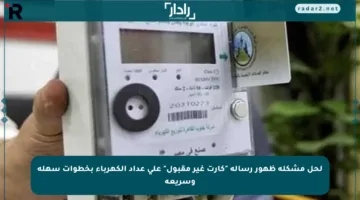 لحل مشكلة ظهور رسالة “كارت غير مقبول” على عداد الكهرباء بخطوات سهلة وسريعة